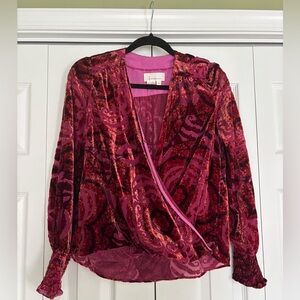 Burnout Velvet top from Anthropolgie